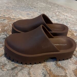 Jeffrey Campbell Brown Platform Clogs
